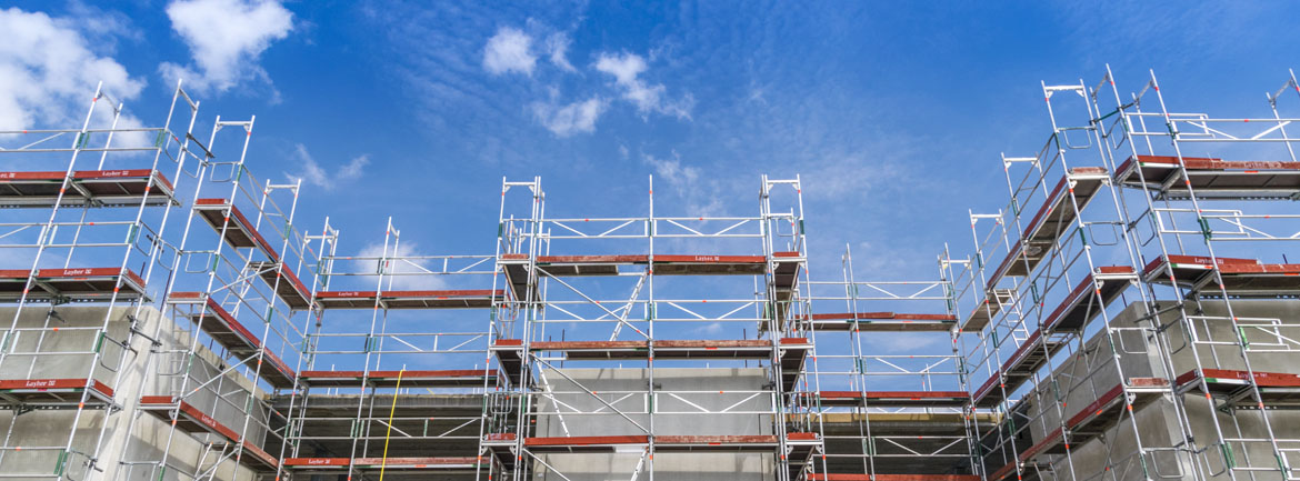 Steigerwerk tijdens de bouw